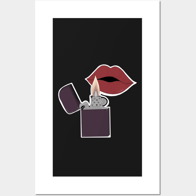 Lighter lips Wall Art by kymbohcreates